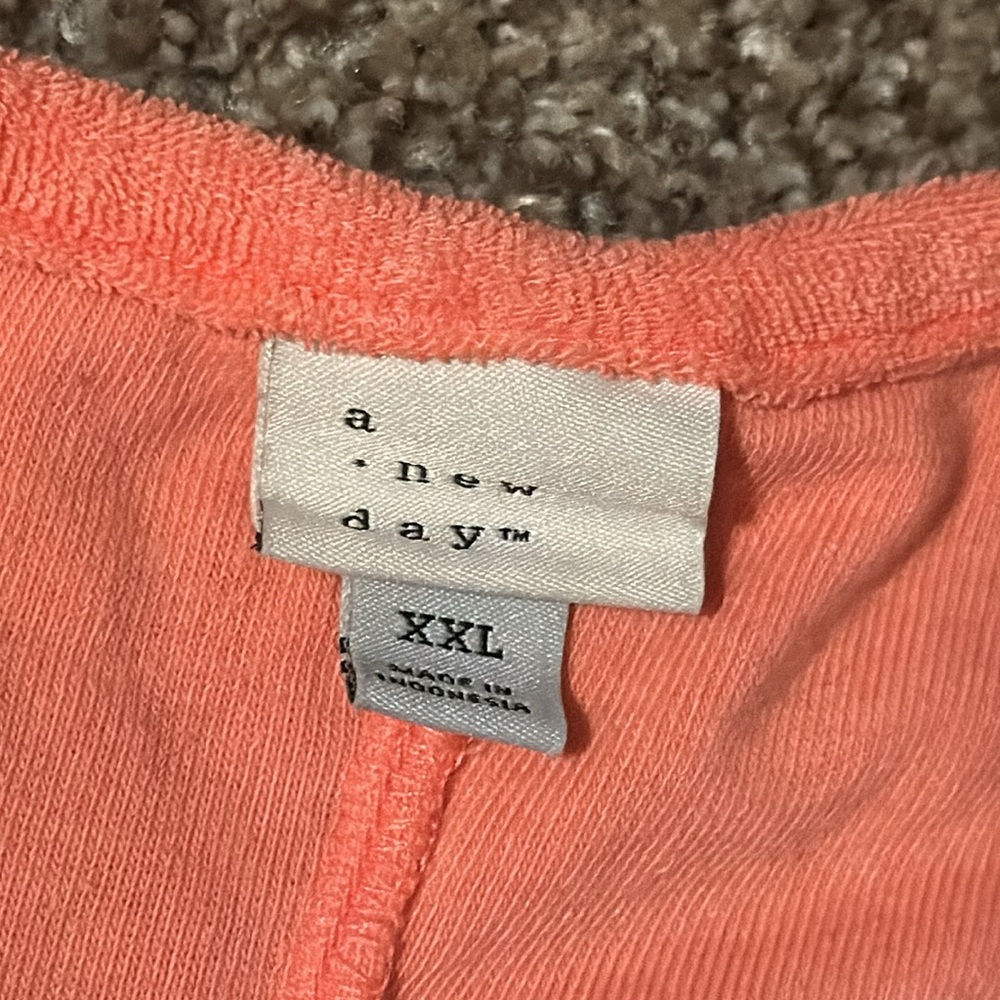 A New Day peachy orange terry cloth tank dress / coverup (XXL) - EUC! - Picture 5 of 10